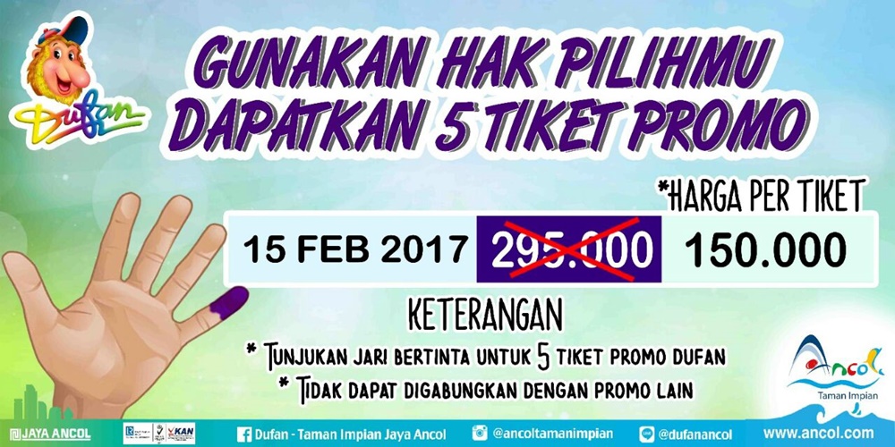 Tunjukkan Jarimu Usai Nyoblos dan Dapatkan Promo Menarik Ini