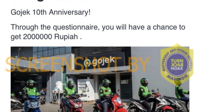Tangkapan layar hoaks. 