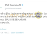 [HOAKS atau FAKTA]: Ukraina Wajib Gabung BPJS Kesehatan apabila Ingin Dibantu Indonesia