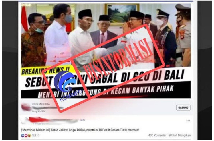 [HOAKS atau FAKTA]: Jokowi Pecat Menteri Karena Sebut KTT G20 Gagal
