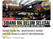[HOAKS atau FAKTA]: Sidang Sengketa Pilpres 2024 Masih akan Dilanjutkan?