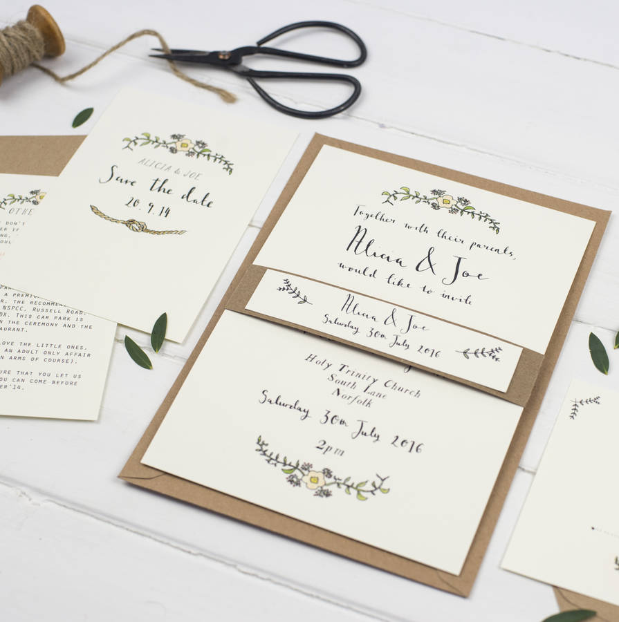 Meniru postcard sebagai desain kartu undangan pernikahan (Foto: notonthehighstreet)