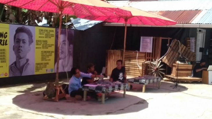 Pembicara dalam acara mengenal Chairil Anwar. (Foto/Istimewa)