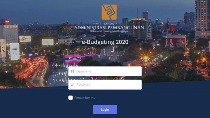   Tampilan platform e-budgeting milik Pemkot Surabaya yang kini diadopsi oleh pemerjntah pusat. (Foto: MP/Istimewa)