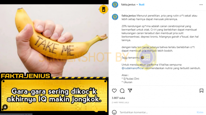 [HOAKS atau FAKTA]: IQ Pria Turun Karena Masturbasi