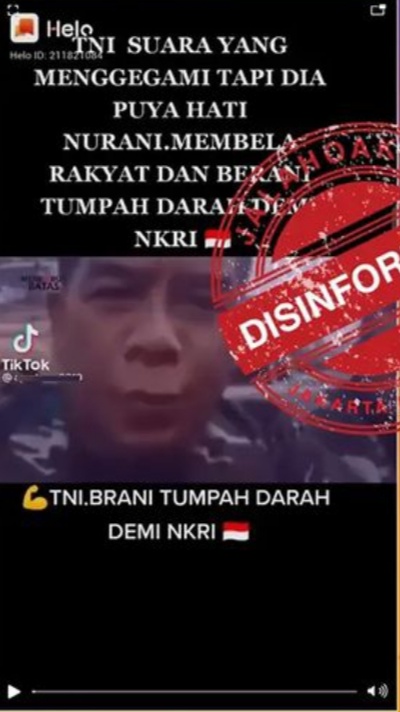 Tangkapan layar hoaks. (Foto: Antara)