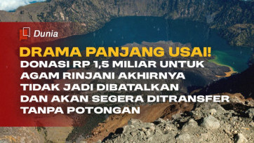 Setelah Drama Panjang Donasi Agam Rinjani Akhirnya Bisa Cair dan Segera Dikirim Tanpa Potongan 