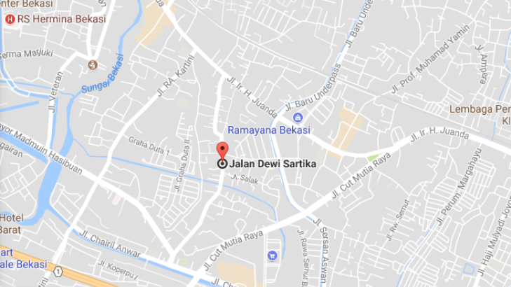 Google Hapus Jalan Dewi Persik di Bekasi