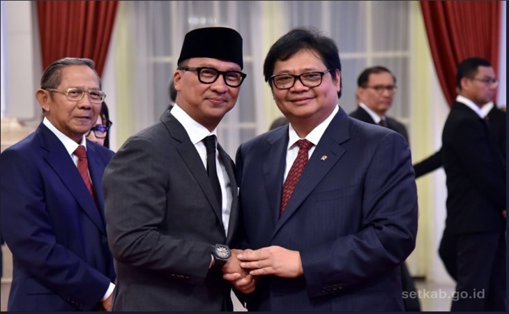 Agus Gumiwang bersama Airlangga Hartarto