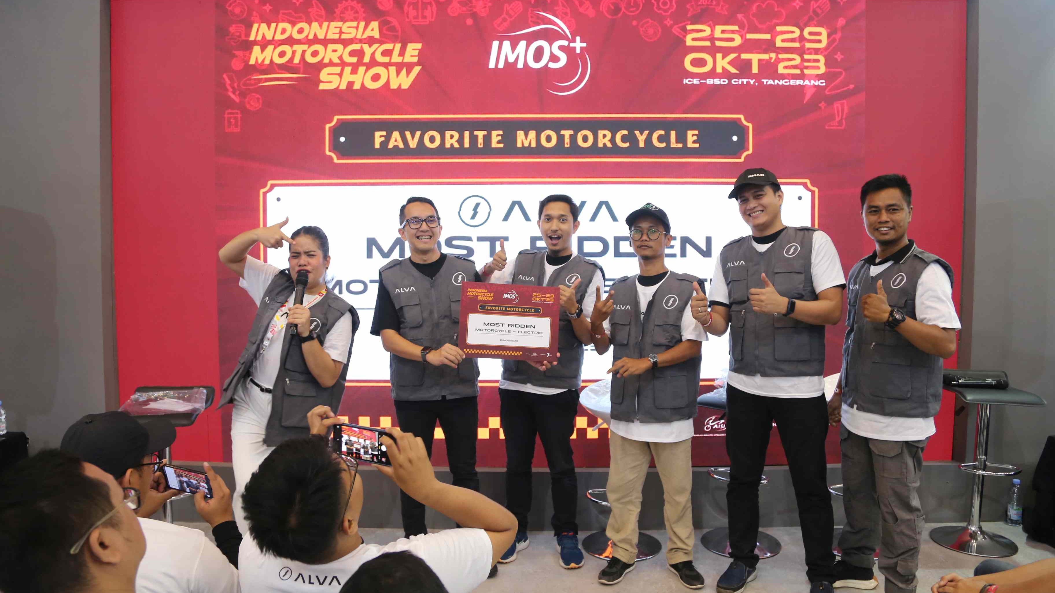 ALVA jadi Motor Listrik Paling Banyak Dikendarai di IMOS+ 2023 