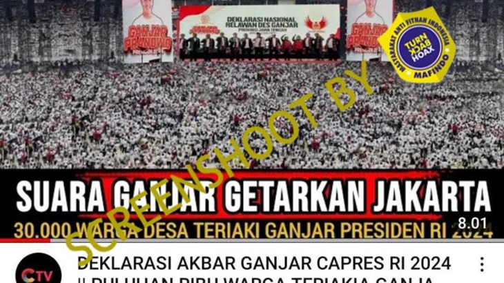 [HOAKS atau FAKTA]: Puluhan Ribu Warga Desa Teriaki Ganjar Presiden