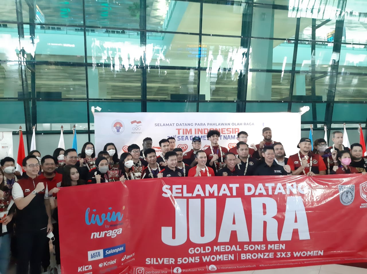 Sambut Kedatangan Atlet Basket SEA Games, Ketua NOC Tegaskan Sejarah Baru
