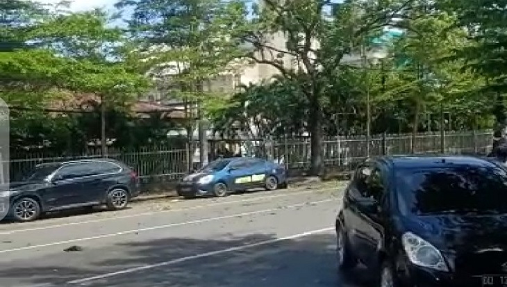 Bom Katedral Makassar. (Foto: Tangkapan layar)