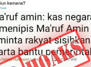 [HOAKS atau FAKTA]: Wapres Minta Rakyat Sisihkan Harta Bantu Pemerintah