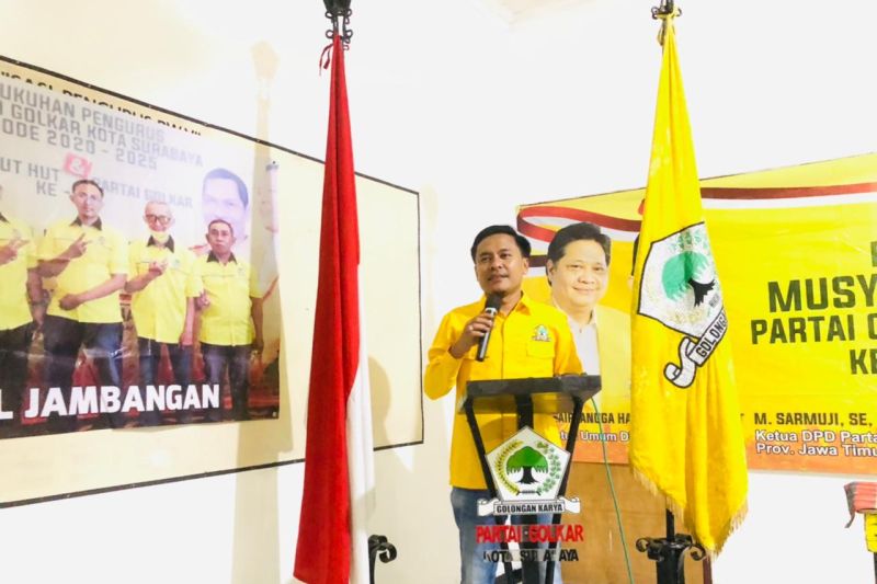 Ketua DPD Partai Golkar Surabaya Arif Fathoni. ANTARA/HO-Partai Golkar Surabaya
