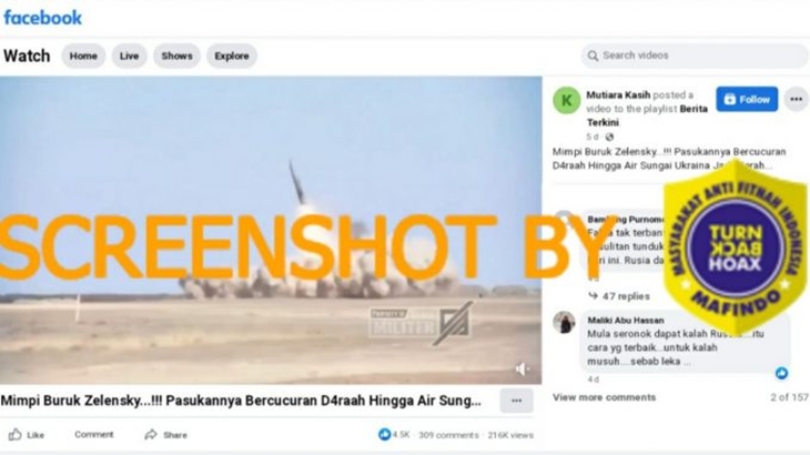 [HOAKS atau FAKTA]: Sungai Berubah Warna Jadi Merah karena Darah Tentara Ukraina