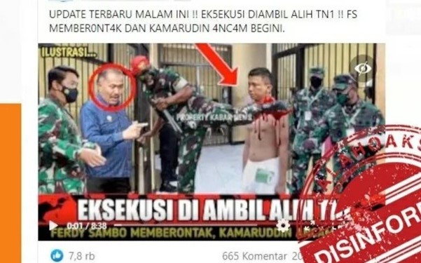 [HOAKS atau FAKTA]: Eksekusi Ferdy Samdo Diambil Alih TNI