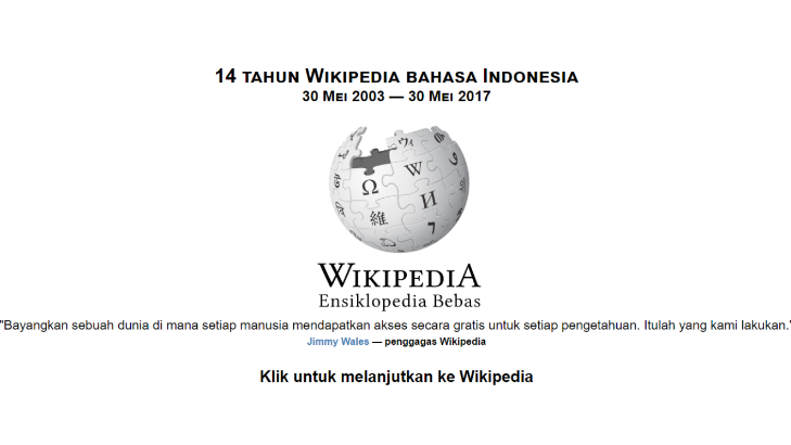 Selamat Hari Jadi, Wikipedia Indonesia! - MerahPutih