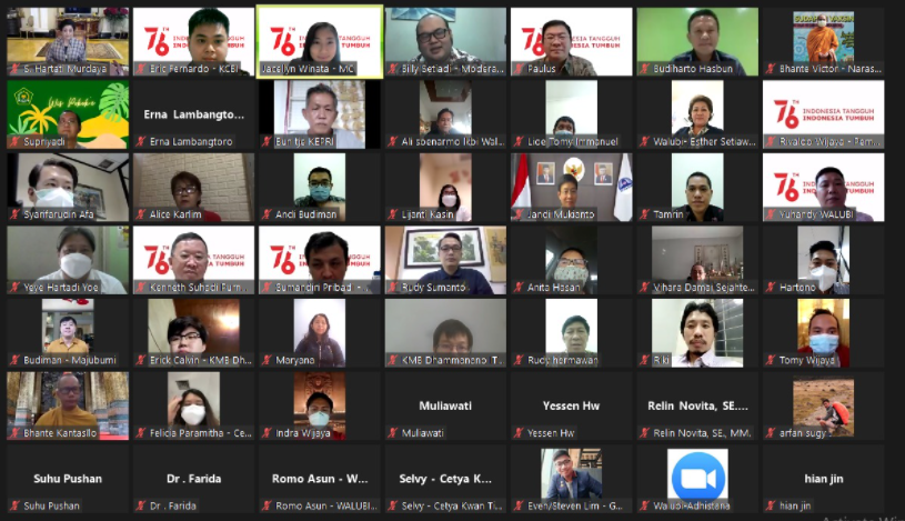 100 Cendekiawan Buddhis Indonesia Bersatu Dalam Webinar KCBI Peringati 76 Tahun Indonesia Merdeka