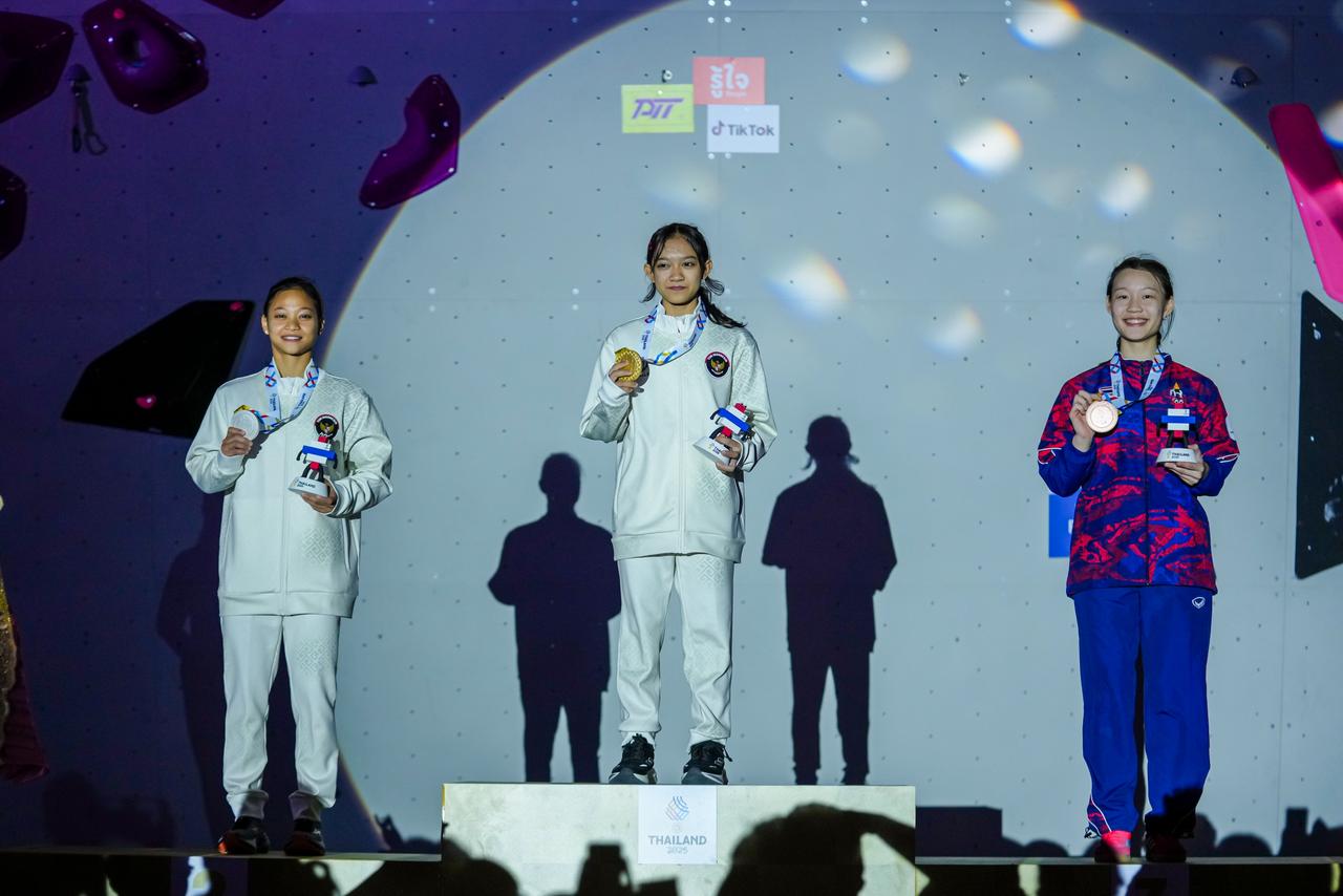 SEA Games 2025 Thailand: Alma Ariella Tsany Raih Medali Emas Sport Climbing 