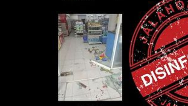 [HOAKS atau FAKTA]: Pintu Kaca Minimarket Pecah akibat Emak-Emak Berebut Minyak Goreng