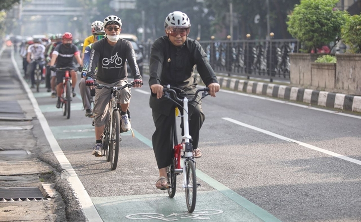 Bersepeda di Bandung. (Foto: MP/Humas Bandung)