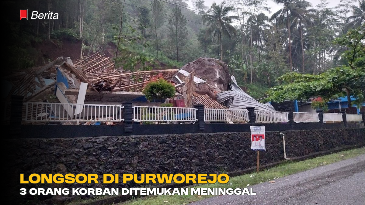 Longsor di Purworejo, 3 Orang Korban Ditemukan Meninggal