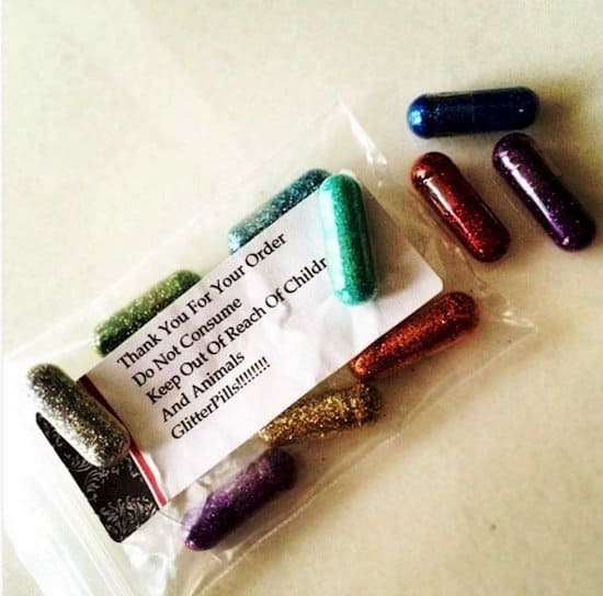 Glitter pills telah ditulis tidak untuk dikonsumsi. (Foto: awesomeinventions.com)