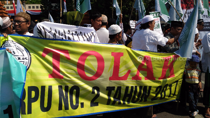 Ulama Sejatim Demo Tolak Perppu Ormas