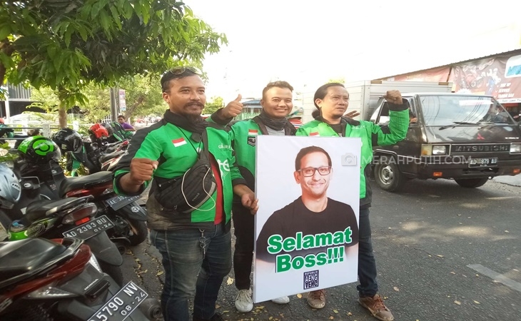  Nadiem Makarim Dilantik Jadi Mendikbud, Driver Ojek di Solo Gelar Aksi Dukungan