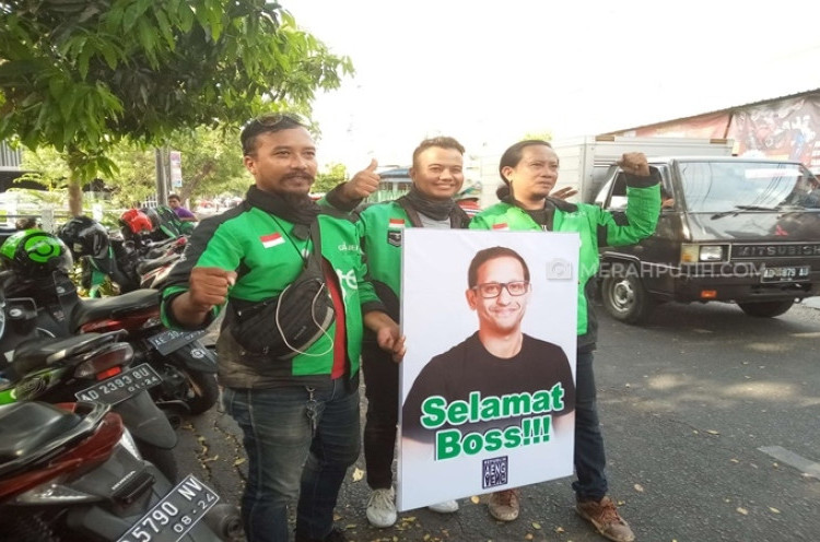  Nadiem Makarim Dilantik Jadi Mendikbud, Driver Ojek di Solo Gelar Aksi Dukungan