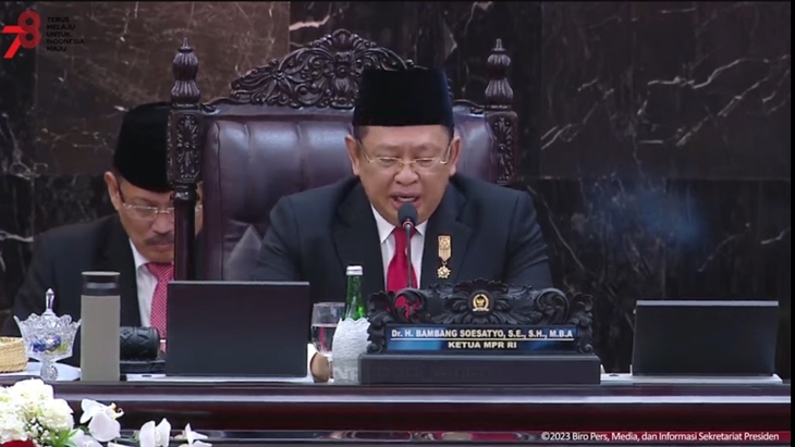 Pantun Penutup Pidato Bamsoet: Ganjar, Prabowo dan Anies Harus Lanjutkan Pembangunan