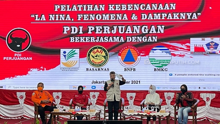 Pelatihan kebencanaan "Lanina, Fenomena dan Dampaknya" oleh PDIP. (Foto: MP/Ponco Sulaksono)