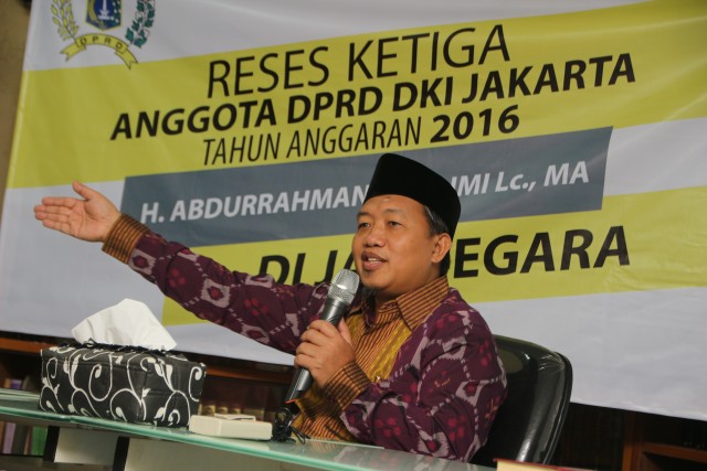 Anggota DPRD DKI Jakarta dari Fraksi PKS Abdurrahman Suhaimi pertanyakan anggaran TGUPP