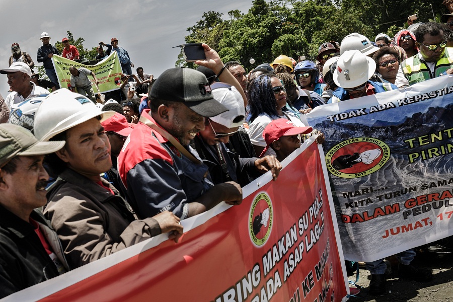 Demo karyawan Freeport