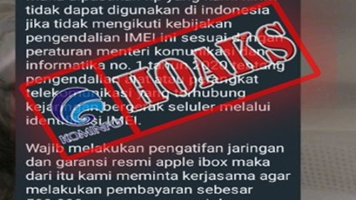 [HOAKS atau FAKTA]: Bea Cukai Minta Biaya Pengaktifan Jaringan dan Garansi Apple iBox