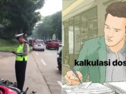Lucunya Meme Pak Polisi 'Nulis' Apa saat Adi Saputra Ngamuk Rusak Motor