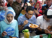 Blusukan ke Pasar, Sandiaga Sambangi Posko Pemenangan Jokowi-Ma'ruf