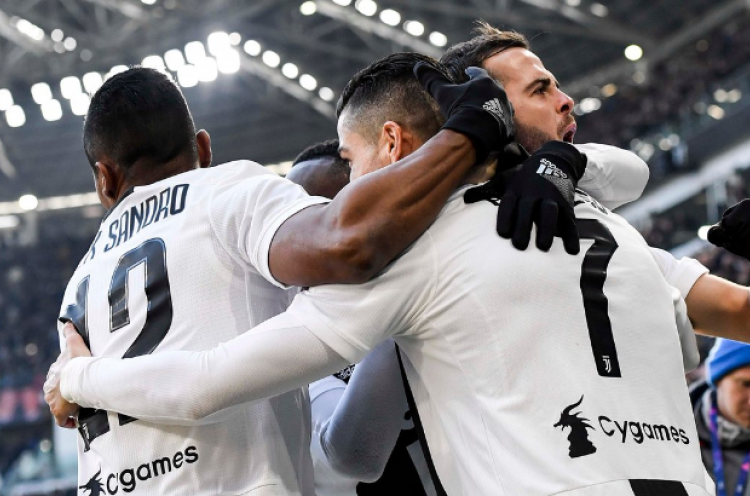 Dua Gol Ronaldo Antarkan Juventus Jadi Juara Paruh Musim