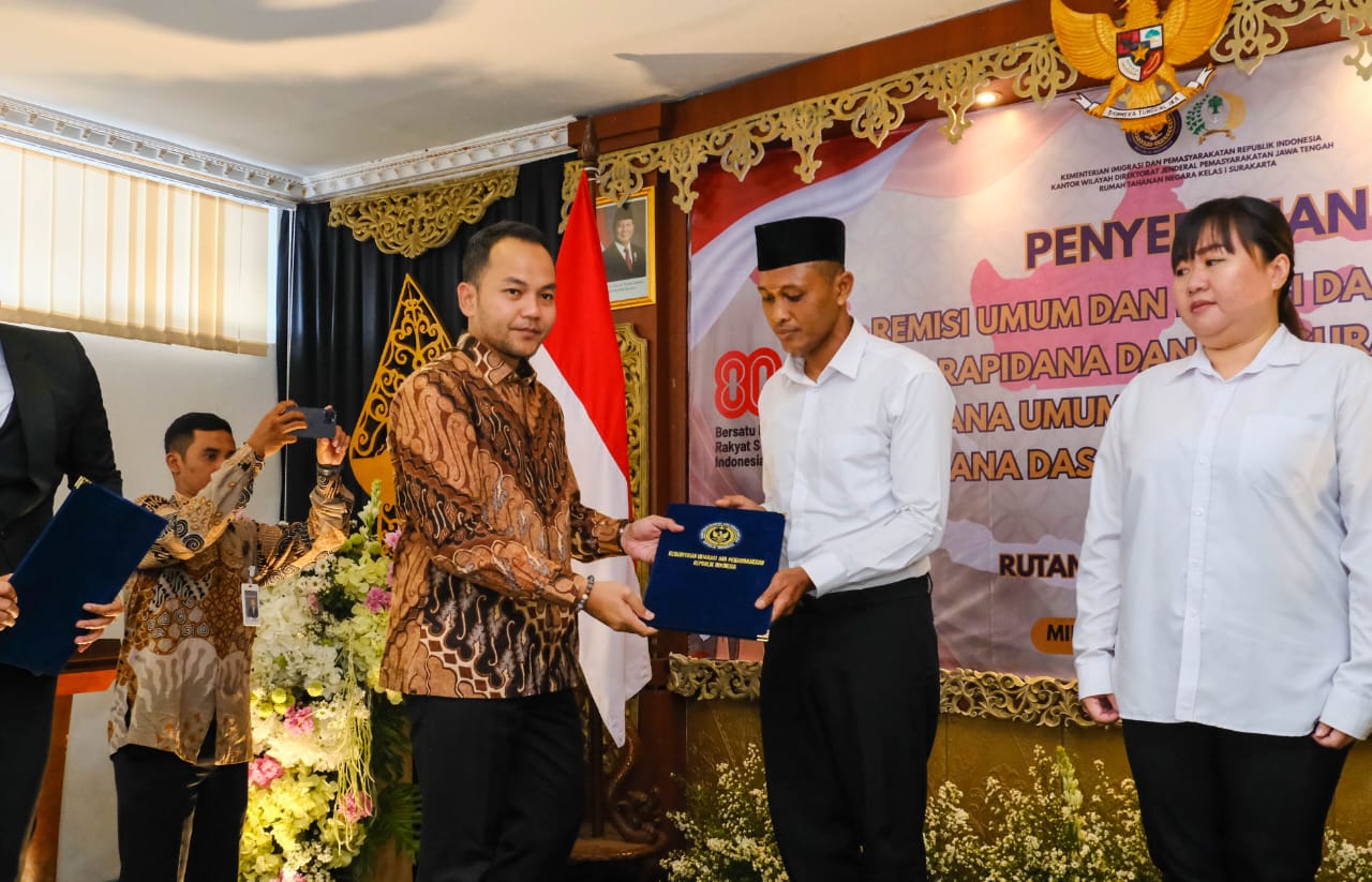 501 Warga Binaan Rutan Kelas 1 Solo Dapat Remisi