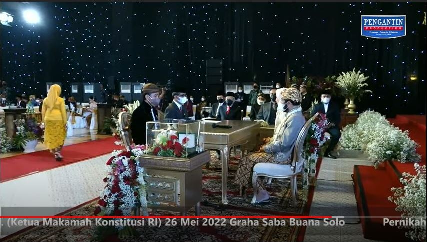 Pernikahan Ketua MK Anwar Usman dan Adik Jokowi. (Foto: Tangkapan layar)