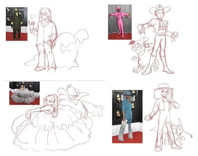 Ilustrator Indonesia Sulap Artis Nyentrik di Grammy 2020 Jadi Pelatih Pokemon