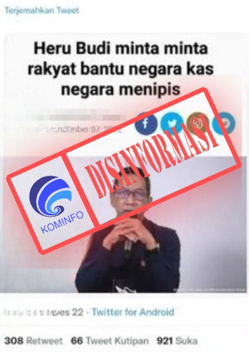 Tangkapan layar hoaks