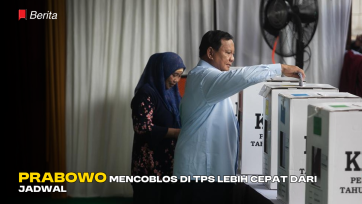 Prabowo Mencoblos di TPS Lebih Cepat dari Jadwal