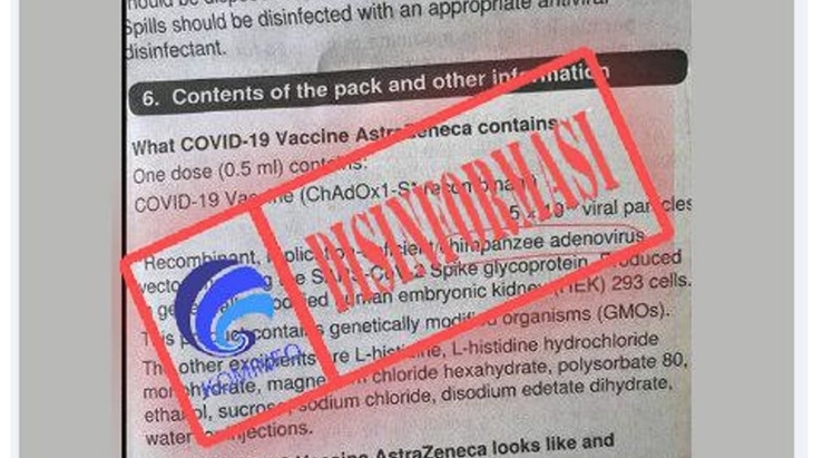 [HOAKS atau FAKTA]: Vaksin COVID-19 AstraZeneca Sebabkan Munculnya Cacar Monyet