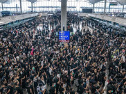  Dampak Unjuk Rasa Anti Pemerintah, Otoritas Bandara Hong Kong Batalkan Semua Penerbangan