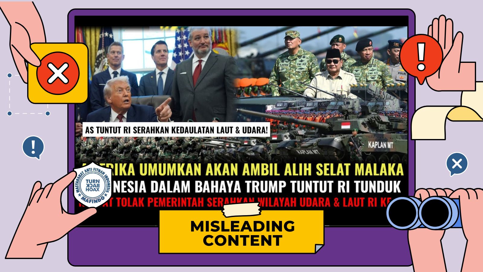 [HOAKS atau FAKTA]: Amerika Serikat Ambil Alih Penguasaan Selat Malaka 