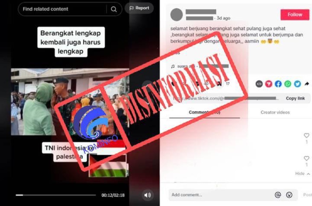 [HOAKS atau FAKTA] Pasukan TNI Berangkat ke Palestina