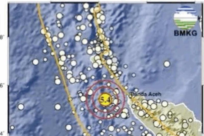 Banda Aceh Diguncang Gempa 5,4 Magnitudo pada Jumat Malam