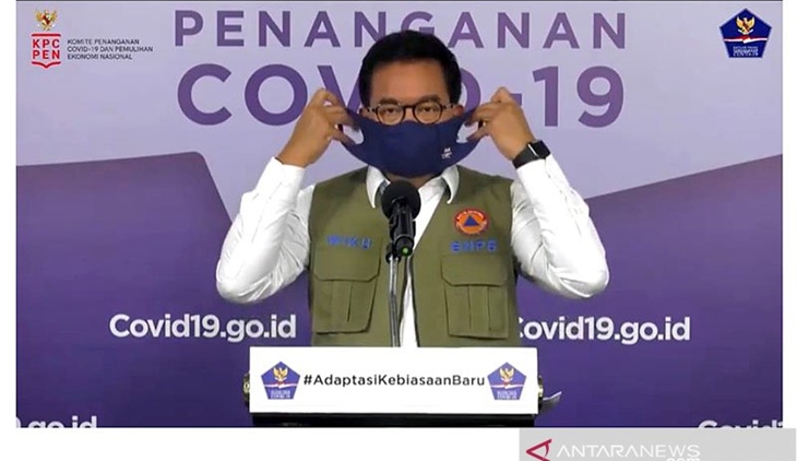 Tangkapan layar - Juru Bicara Satuan Tugas Penanganan Covid-19, Prof. Wiku Adisasmito setelah melakukan konferensi pers di Media Center Satgas Penanganan COVID-19 Jakarta, Senin (31/8/2020). ANTARA/Tangkapan layar Youtube BNPB Indonesia/pri. (ANTARA/Tangkapan layar Youtube BNPB Indonesia)